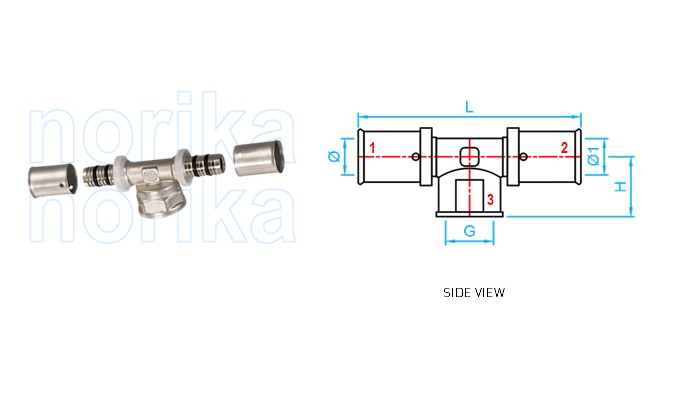 PEX Press-Fit FI Tee (Type F5)